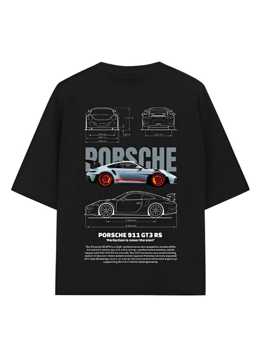 911 GT3 Porsche SuperCar Oversized T-Shirt – Sleek Street Style Tee for Motorsport Enthusiasts