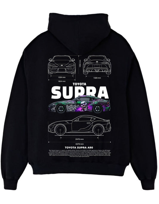 Toyota Supra A90 Hoodie – Modern JDM Legend Graphic Pullover for Drift & Street Racing Fans