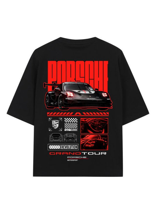 Porsche 911 RS Supercar T-Shirt - Black Race Car Graphic Tee