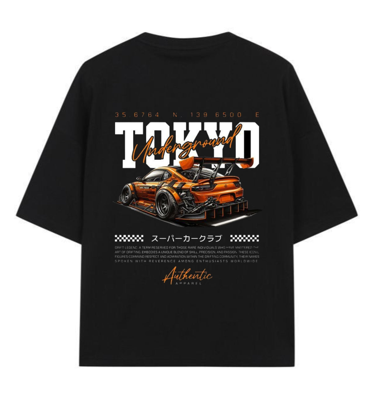 RX-7 Drift Oversized T-Shirt – Luxury Performance Tee for High-Speed Car Enthusiasts