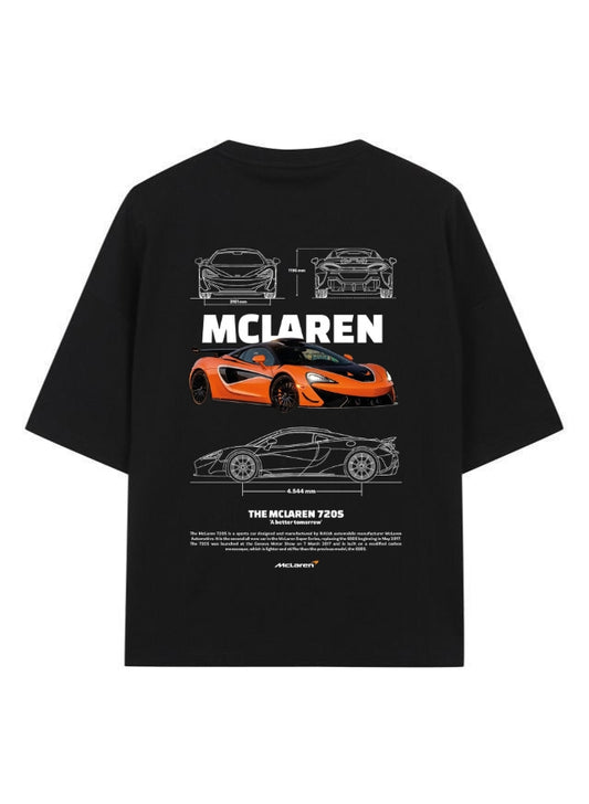 McLaren 720S Oversized T-Shirt – Supercar Graphic Tee for Motorsport & Streetwear Enthusiasts