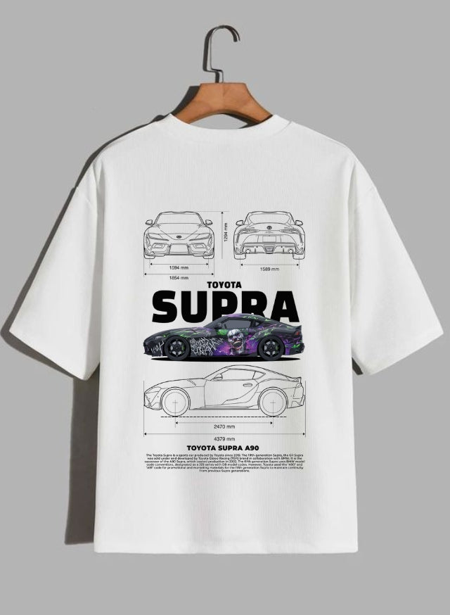Supra A90 Oversized T-Shirt – JDM Drift Car Graphic Tee for Streetwear & Tuner Fans