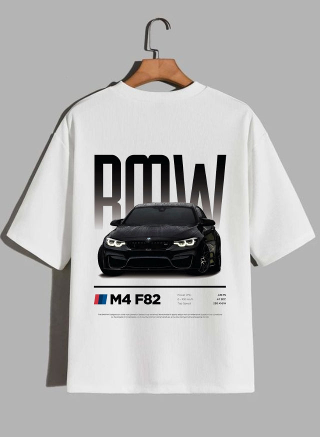 BMW M4 Oversized T-Shirt – German Performance Car Graphic Tee for Motorsport Fans