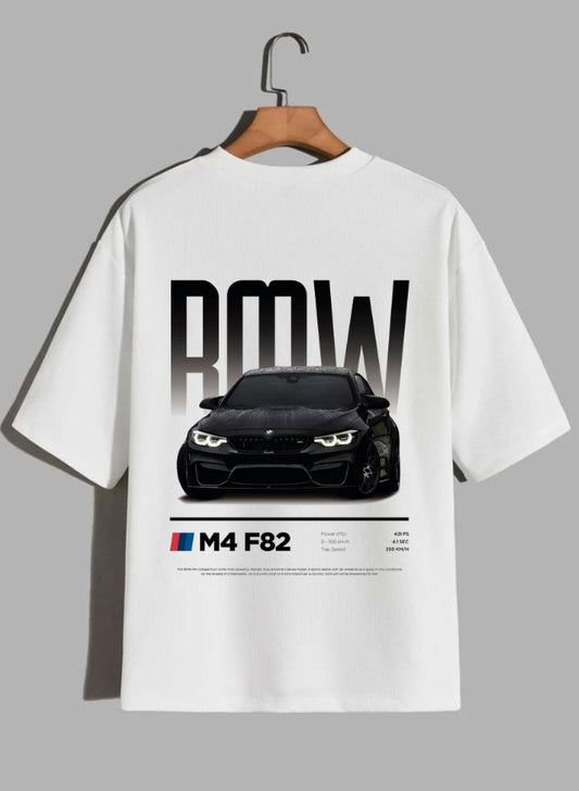 BMW M4 Oversized T-Shirt – German Performance Car Graphic Tee for Motorsport Fans
