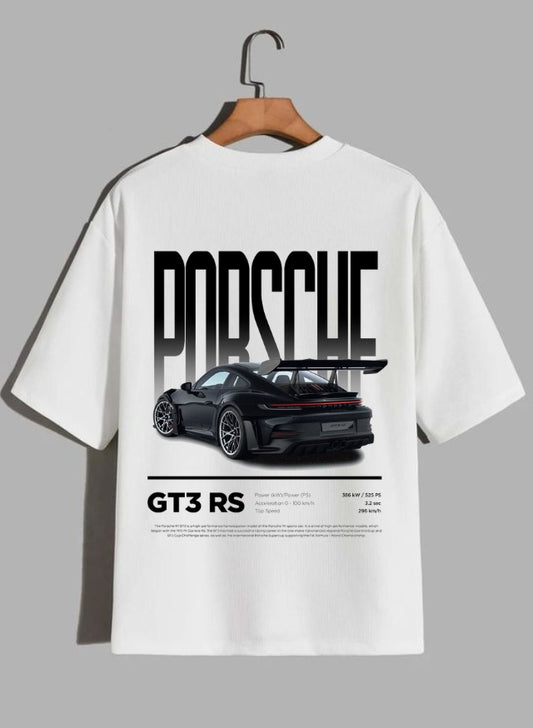 Porsche 911 GT3 RS Oversized T-Shirt – German Supercar Graphic Tee for Motorsport Fans