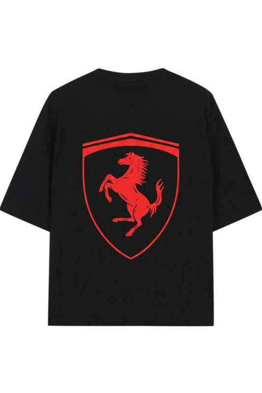 Unisex Ferrari Oversized Graphic Tee | Luxury Car Streetwear Fashion