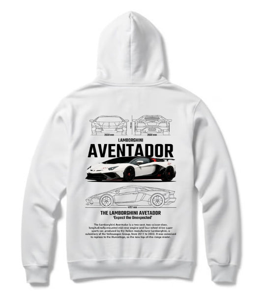 Lamborghini Aventador Hoodie – Luxury Supercar Graphic Streetwear Pullover