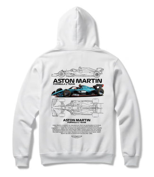 Aston Martin Formula 1 Team Hoodie – Racing Car Graphic Pullover for Motorsport Fans