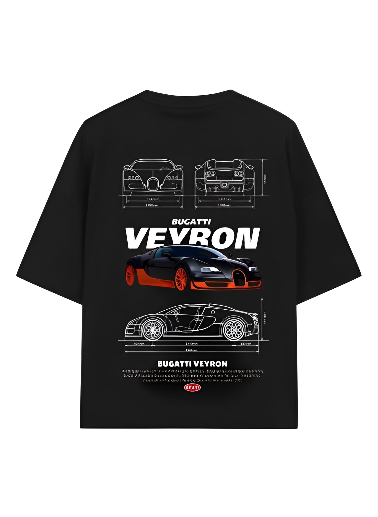 Bugatti Veyron Oversized T-Shirt – Luxury Performance Tee for High-Speed Car Enthusiasts