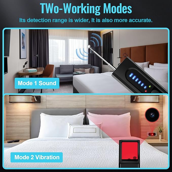 Hidden Camera Detector HX13 – Portable Anti-Spy Camera Finder & GPS Tracker Detector