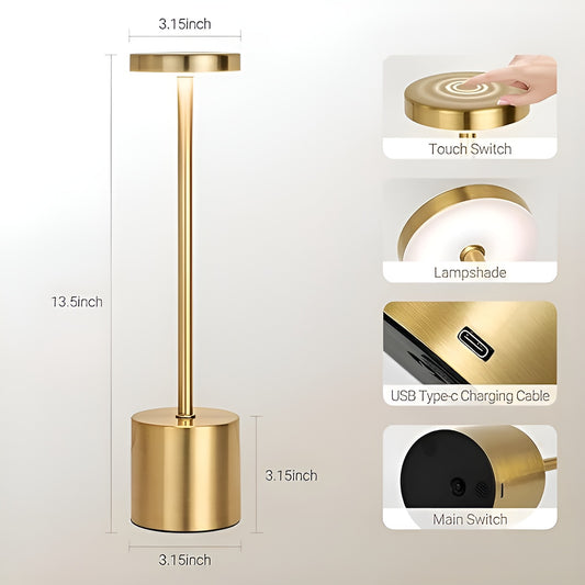 LED Touch Control Lamp – Dimmable Bedside Table Lamp with Adjustable Brightness