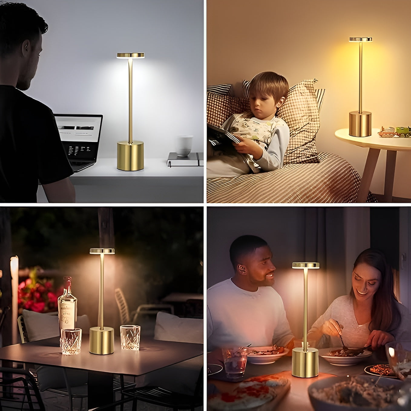 LED Touch Control Lamp – Dimmable Bedside Table Lamp with Adjustable Brightness