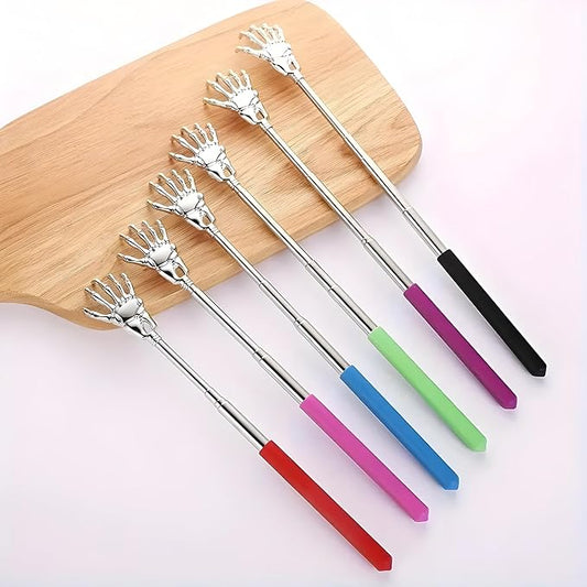 Telescopic Back Scratcher with Extendable Claw – Stainless Steel Itching Relief Massage Tool