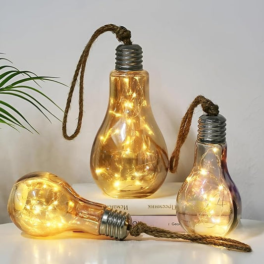 LED String Light Bulb - Battery Operated, Portable Decorative Lighting for Indoor & Outdoor Use