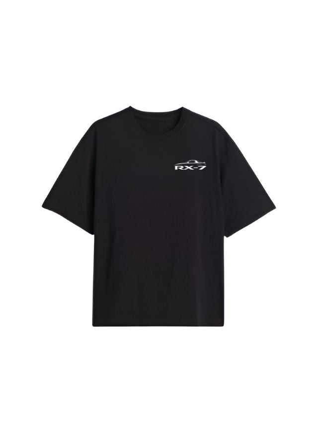 Mazda RX-7 Oversized T-Shirt – Orange Drift Coupe Design Inspired by RX Series