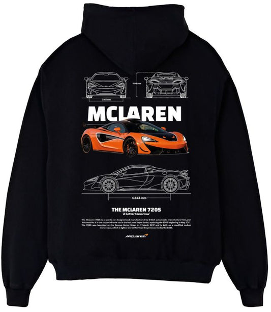 McLaren 720S Hoodie – Exotic Supercar Graphic Pullover for Car Enthusiasts