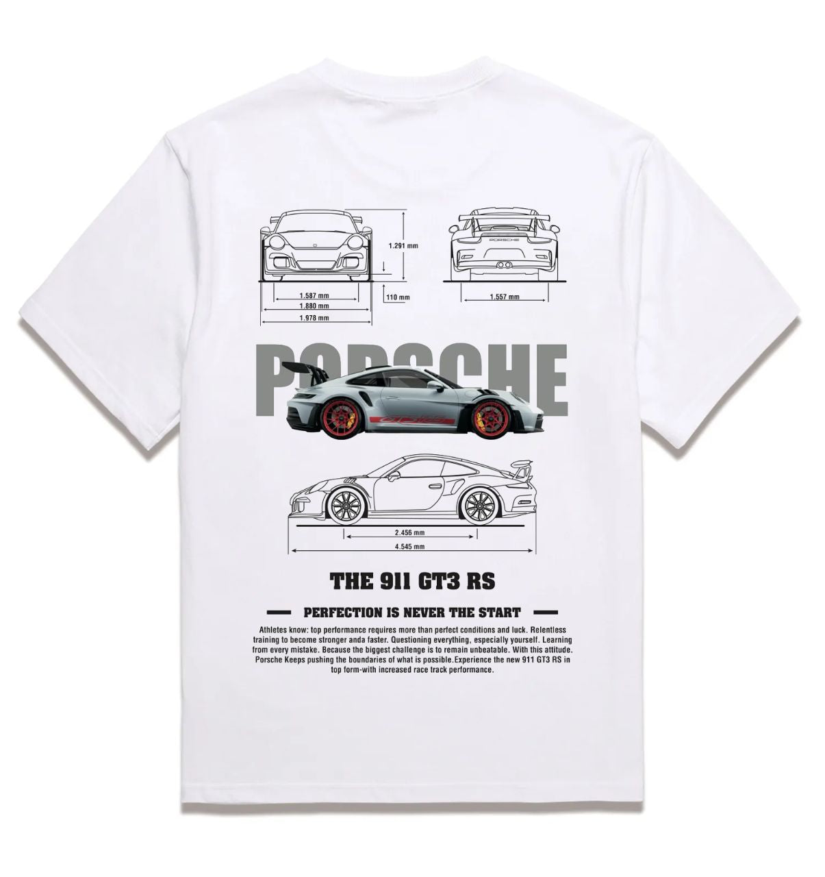 Porsche 911 GT3 Graphic Printed T-Shirt – Car Enthusiast Streetwear Tee