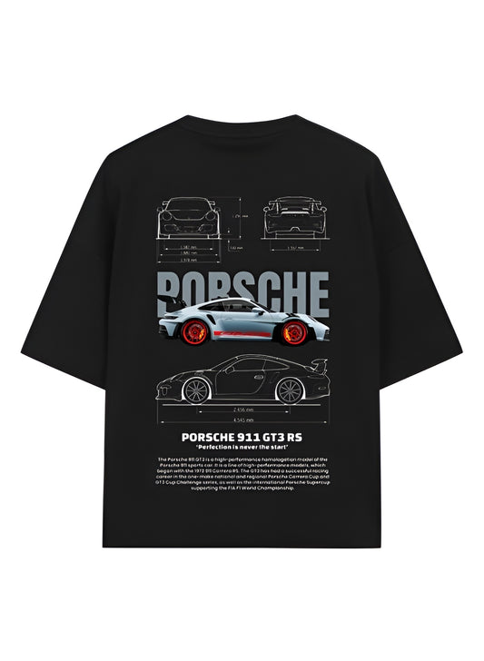 911 GT3 Porsche SuperCar Oversized T-Shirt – Sleek Street Style Tee for Motorsport Enthusiasts