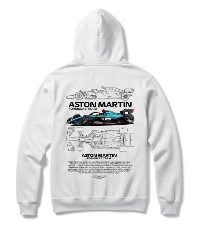 Aston Martin Formula 1 Team Hoodie – Racing Car Graphic Pullover for Motorsport Fans
