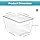 6-Pack Clear Stackable Storage Bins with Lids – Plastic Organizer Boxes with Handles for Kitchen, Pantry, Bathroom, Closet & Fridge
