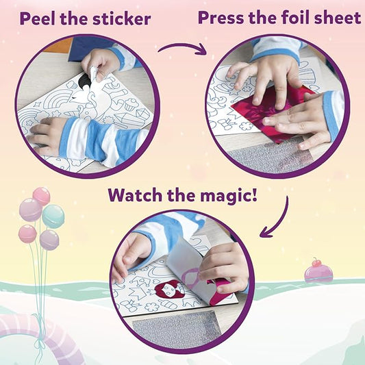 Foil Fun – Unicorns & Princesses Craft Kit for Kids | No Mess DIY Art, Travel Toys & Creative Activity for Ages 4–9