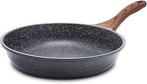 Nonstick Frying Pan Skillet – Swiss Granite Coating Omelette Pan, Healthy Stone Cookware Chef’s Pan