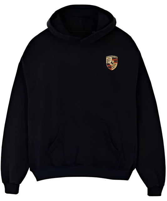 911 Grand Tour Motorsport Porsche Hoodie - Black Race Car Graphic Pullover