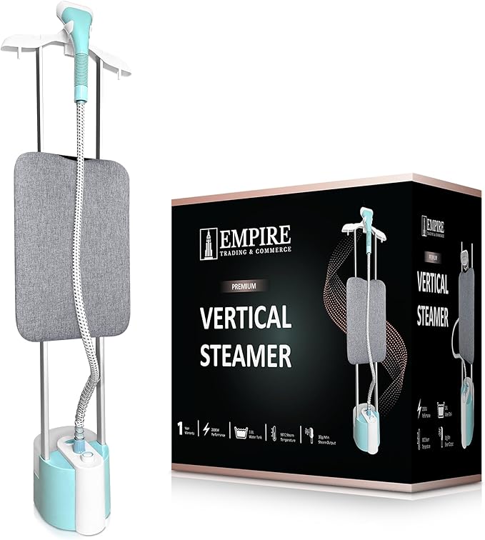 Garment Steamer for Clothes – Fast Heat-Up, 32g/min Steam, 1.8L Tank, 2 Modes with Hanger Rack & Vertical Ironing Board